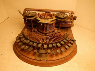 Vintage Antique Hammond Circular Keyboard Typewriter For Repair