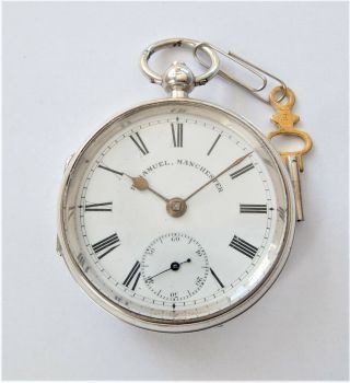 1902 Silver Cased English Lever Pocket Watch H Samuel Manchester