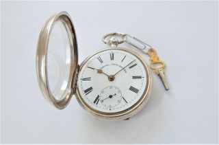 1902 SILVER CASED ENGLISH LEVER POCKET WATCH H SAMUEL MANCHESTER 3