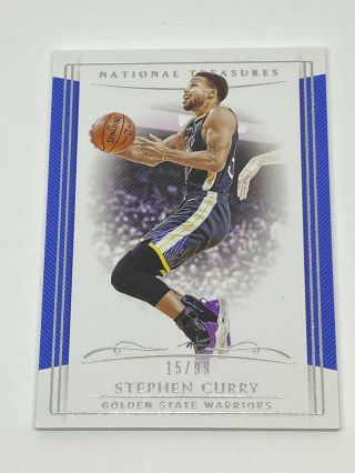2018 - 19 Panini National Treasures Stephen Curry 15/99 Golden State Warriors 57