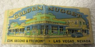 Vintage Matchbook - Golden Nugget Casino Las Vegas Nevada Full Feature Car,  Rare