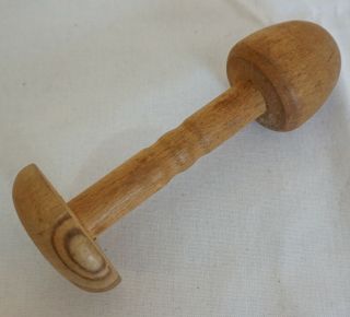 Vintage Wooden Darning Mushroom & Egg Sock Darner Tool Mending Sewing Seamstress