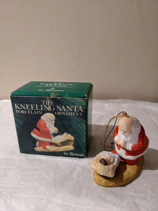 Santa Claus Baby Jesus Christmas Ornament Vintage The Kneeling Santa Roman Inc 2