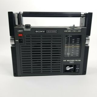 Vintage Sony Tfm - 8100w | Solid State Portable Radio | Vhf Wb/fm/am | 3 Band