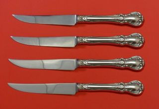Old Master By Towle Sterling Silver Steak Knife Set 4pc Hhws Custom Made 8 1/2 "