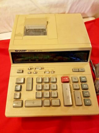 Vintage Sharp Compet Qs - 2710 Electronic Printing Calculator Office Desktop
