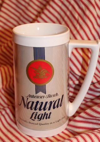 Vintage Anheuser - Busch Natural Light Beer Mug Thermo - Serv