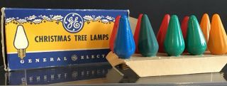Vintage General Electric Christmas Tree Lights C - 6 Box Bulbs