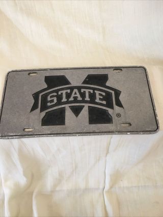 Vintage Mississippi State University Metal 11 3/4”x 6 " License Plate
