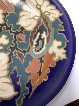 Gouda Regina Ceramic Round Platter Plaque.  Art Deco.  Holland Antique 4