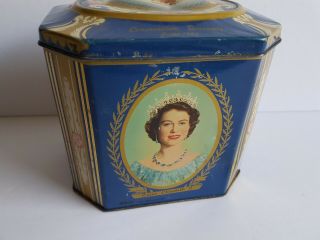 Queen Elizabeth Coronation 1953 Tin Gray Dunn Biscuit Vintage 3