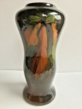 Large Antique Weller Louwelsa Glazed Pottery Vase