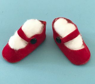 Vintage Doll Clothes Accessories Madame Alexander Shoes Red Side Snap