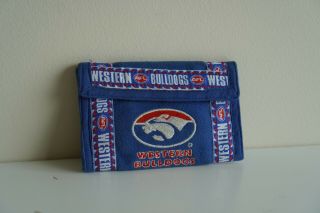 Vintage AFL Western Bulldogs Footscray Velro Cotton Wallet 2