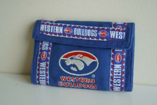 Vintage AFL Western Bulldogs Footscray Velro Cotton Wallet 3