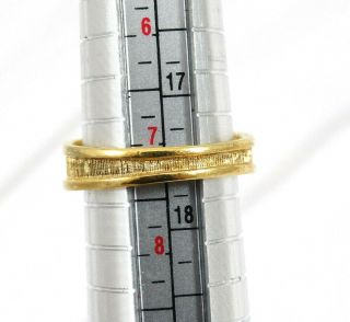 Vintage Avon Belt Buckle Ring Gold Tone with Rhinestones 2