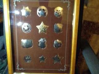 Sterling Silver Display Of Sheriff And Deputy Police Badges