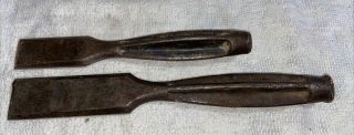 2 Vintage Crescent Tool Co.  Jamestown No.  175 1 1/4” & 1” Steel Wood Chisels
