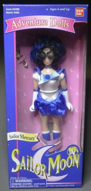 Sailor Moon,  Sailor Mercury Bandai 1995 6 " Doll Nm