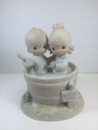 Precious Moments “let The Whole World Know” Baptism Today 1981 E - 7165 Enesco Vtg