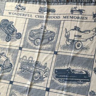 Vintage Pedal Cars Throw Blanket Wonderful Child Memories 69 " X 52 "