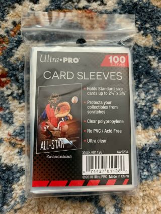 10,  000 Ultra Pro Penny Card Sleeves 100 Packs Of 100 For Standard Sized Cards