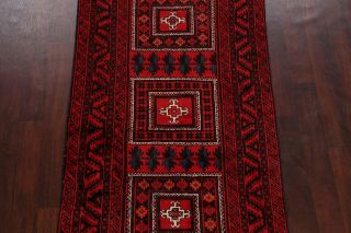 Vintage Geometric Tribal Balouch Afghan Area Rug Hand - knotted Kitchen Carpet 4x7 3