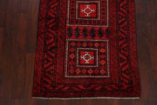 Vintage Geometric Tribal Balouch Afghan Area Rug Hand - knotted Kitchen Carpet 4x7 5