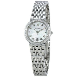 Bulova Maiden Lane 30 Diamonds Mother Of Pearl Dial Women’s Watch 96r203 Sd
