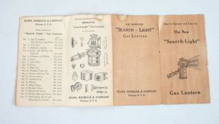 Antique Bridgeport Brass Co.  Search Light Bicycle Gas Lantern w/ Box 4