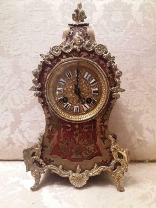 19th Century French Boulle Ormolu Mantle Clock