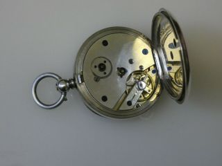 Antique London Hallmarked Silver J.  W.  BENSON Pocket Watch Dated 1886. 6