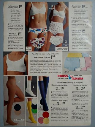 1974 Vintage Paper Print Ad Fashion Clothing Lingerie Underwear Bra Slip Panty