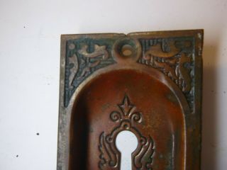 ANTIQUE VINTAGE BRONZE or copper POCKET DOOR PULL KNOB PART 3
