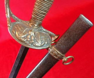 Antique Post Us Civil War Sword Oriiginal Scabbard
