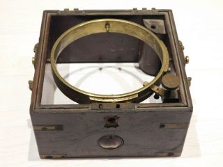 Antique Marine Detent Chronometer Clock Box & Gimbols Etc.  Lacking Top & Base.
