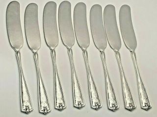 Winthrop By Tiffany & Co.  Sterling Silver Set Of 8 Butter Spreaders 5.  75 "
