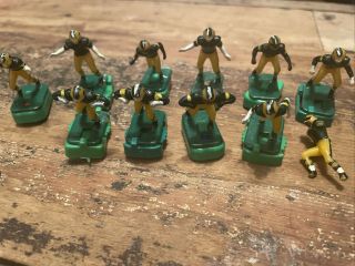 Vintage Tudor Electric Football Players 10 Green Bay Packers Home Uniforms