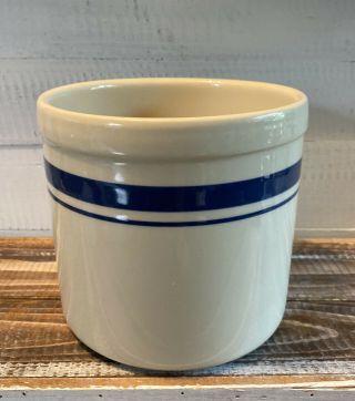 Vintage 2 Qt Roseville Ohio Pottery Stoneware Crock Jar