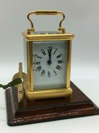 Antique Small (corniche Carre),  Carriage Clock.  Complete Overhaul Last Month.