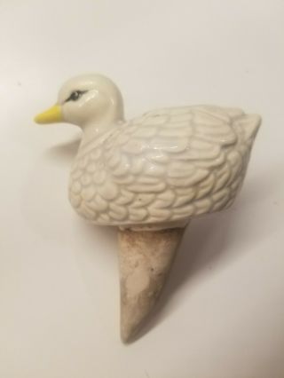 Vintage Ceramic Duck Plant Watering Spike