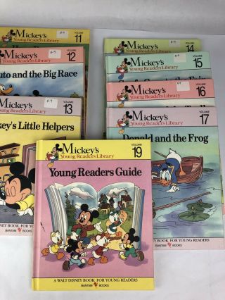 Vintage 1990 Mickey ' s Young Readers Library Books 1 - 19 Missing 18 3