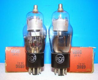 Type 6b8g Rca Nos Vintage Radio Audio Vacuum Tubes 2 Valves St Shape 6b8