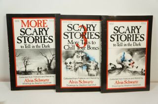 Vintage Scary Stories To Tell In The Dark Boxed Set - Harper Trophy Edition