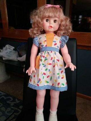 Vintage 28 Inch Doll Great Shape With Dress Bloomers 1980 Made In China