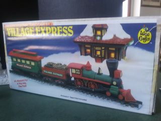 Vtg Wee Crafts Village Express 3 Pc Train Set 21525 Christmas Gypsum Ready Paint