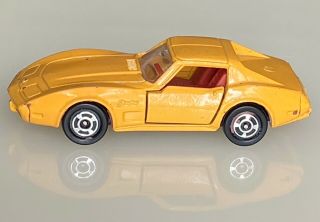 Vintage 1977 Tomy Tomica No.  F21 Chevrolet Corvette Stingray 1:64 Scale Yellow