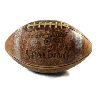 Vintage Spalding J5 - V Official Intercollegiate Leather Football Dry Tannage 2