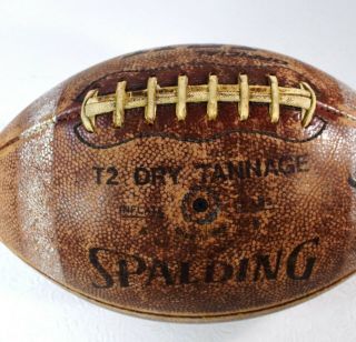 Vintage Spalding J5 - V Official Intercollegiate Leather Football Dry Tannage 3