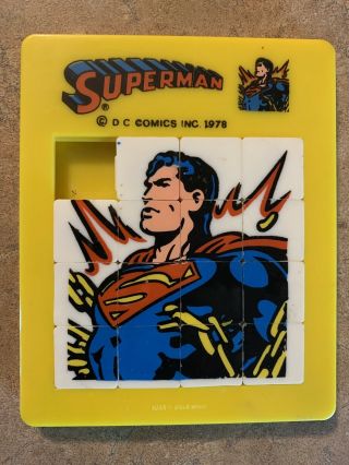 Vintage 1978 Dc Comics Superman Sliding Puzzle